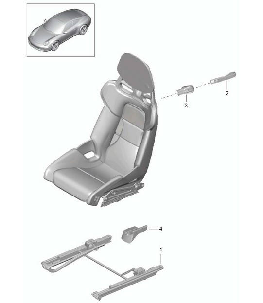 Bucket seat / Collapsible / (complete) / Not available 991.1 2012-16