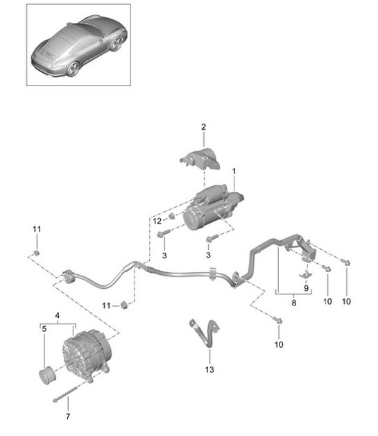 Diagram 902-005 Porsche Macan (95B) MK1 (2014-2018) Electrical equipment