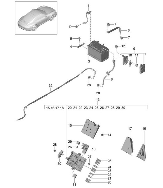 Diagram 902-006 Porsche Panamera 970 MK1 (2009-2013) 