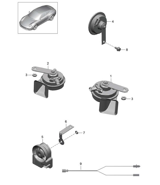 Fanfare / Signal horn alarm system 9191.1 2012-16