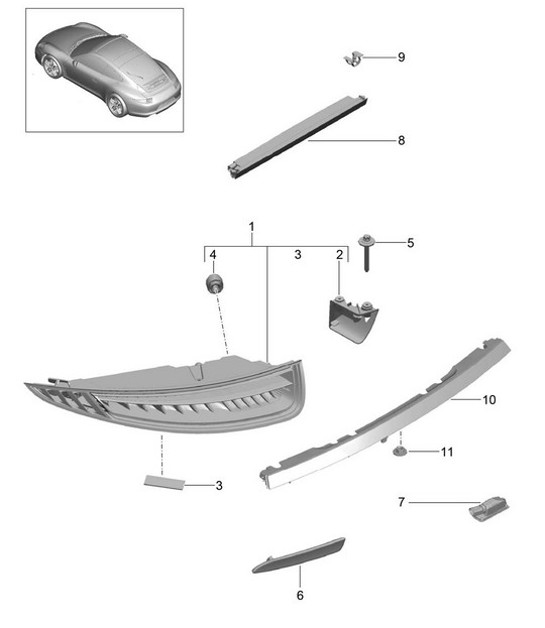 Diagram 905-005 Porsche Macan (95B) MK1 (2014-2018) Electrical equipment