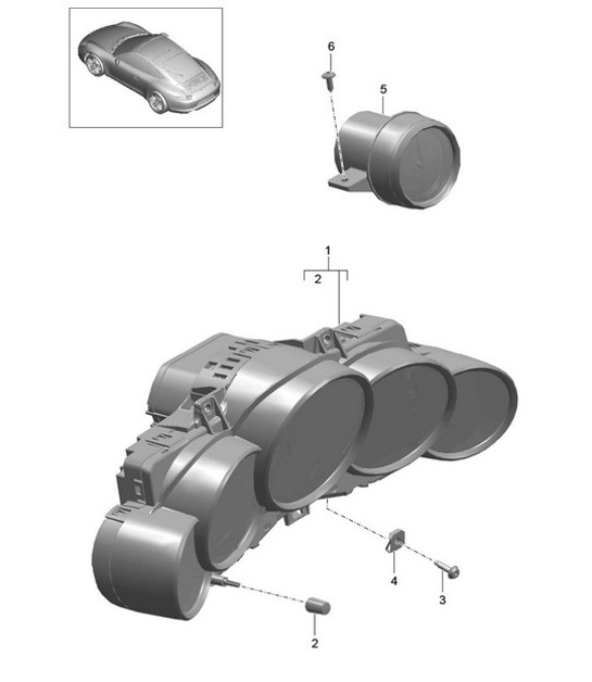 Diagram 906-000 Porsche Boxster 987 MKII 2.9L 2009-12 Electrical equipment
