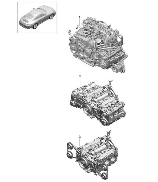 Diagram 101-000 Porsche Cayman 987C/981C (2005-2016) Engine