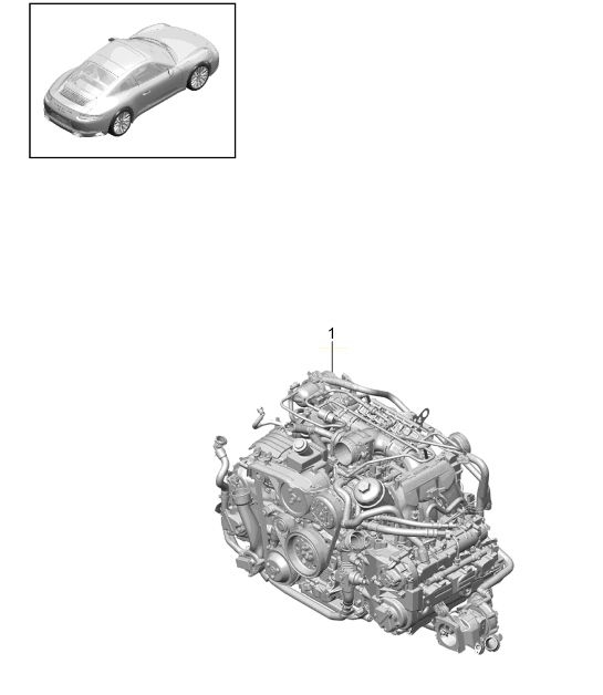Diagram 101-001 Porsche Panamera 970 MK1 (2009-2013) Engine