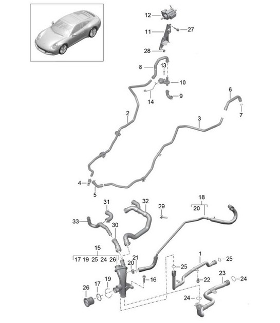 Diagram 105-005 Porsche Macan (95B) MK1 (2014-2018) Engine