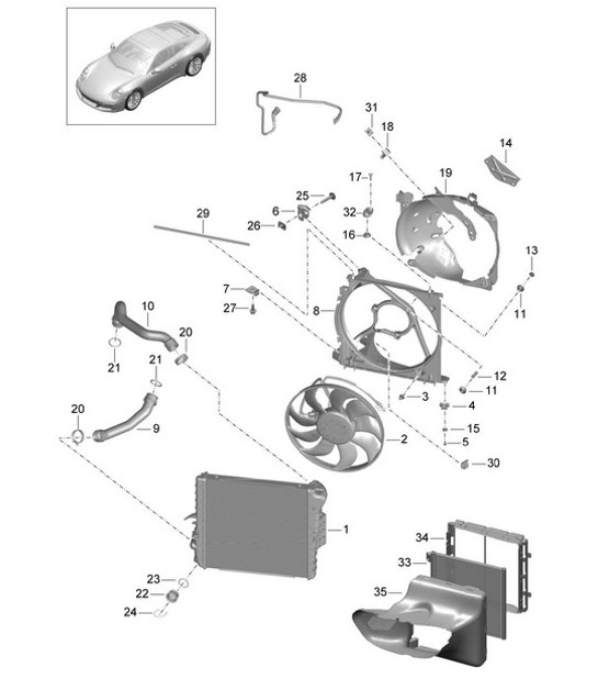 Diagram 105-015 Porsche Cayenne MK2 (957) 2007-2010 Motore