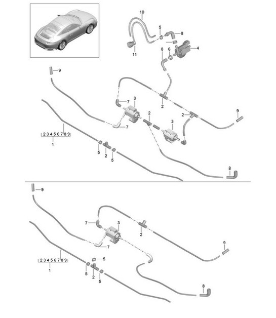 Diagram 106-005 Porsche Macan (95B) MK1 (2014-2018) Engine