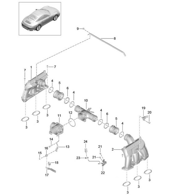 Diagram 107-005 Porsche 992 (911) MK2 2024>> 
