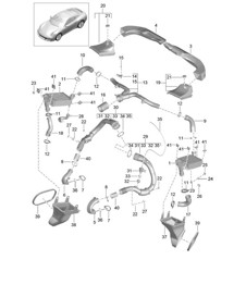 Charge air cooler / Turbocharging 991.2 Carrera 2017-19