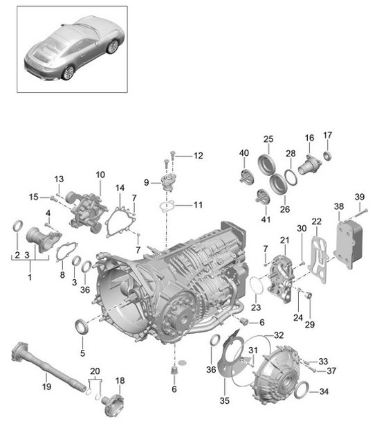 Diagram 302-010 Porsche 356 (1950-1965) Transmission