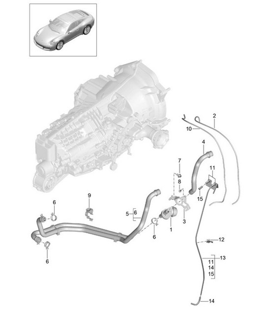 Diagram 302-015 Porsche Macan (95B) MK1 (2014-2018) Overdragen