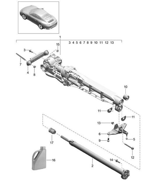 Diagram 305-000 Porsche Cayman 718C (982C) 2017>> Transmission