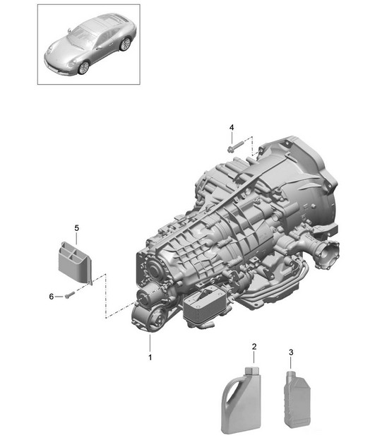 - PDK - Gearbox / Replacement transmission / (Exchange part) - CG110,CG115, CG140 - 991.2 Carrera 2017-19