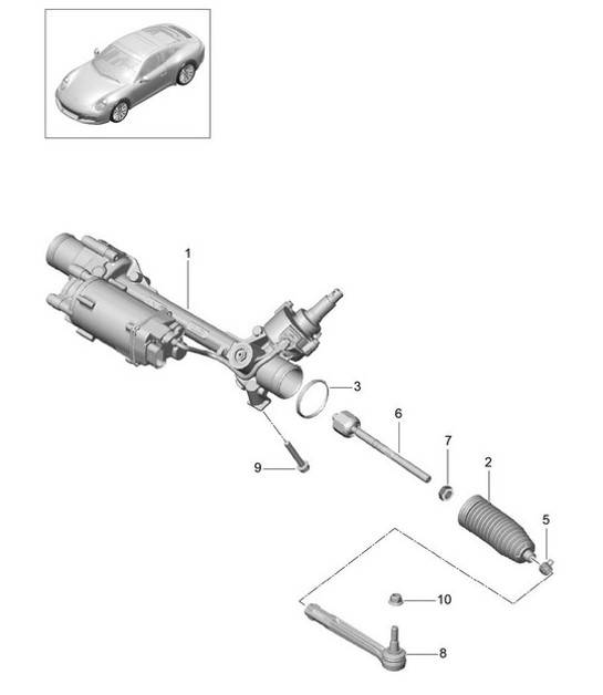 Diagram 403-000 Porsche Boxster 718 (982) 2017>> Front Axle, Steering 