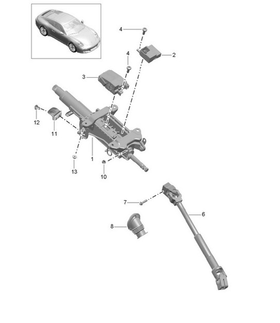 Diagram 403-006 Porsche Macan (95B) MK1 (2014-2018) Front Axle, Steering 