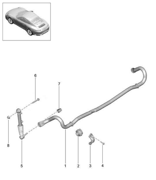 Anti-roll bar PDCC - PR:031,352 - 991.2 Carrera 2017-19