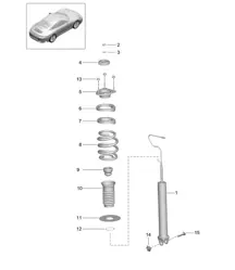 Shock absorbers / Coil spring 991.2 Carrera 2017-19
