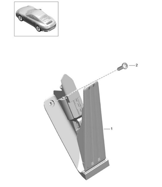 Diagram 702-010 Porsche Boxster 987 S 3.2/3.4L 2005-08/08 Hand Lever System, Pedal Cluster 