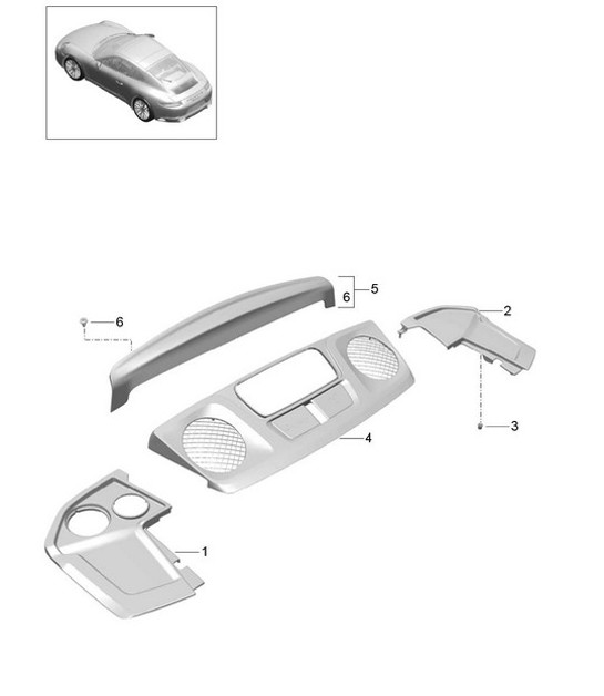 Diagram 801-080 Porsche 997 (911) MK2 2009-2012 Body