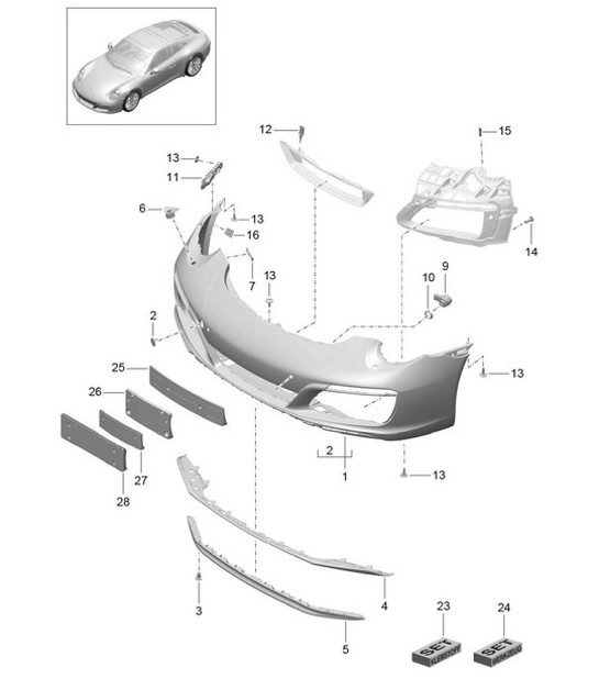 Diagram 802-000 Porsche 992 (911) MK1 2019-2024 Body