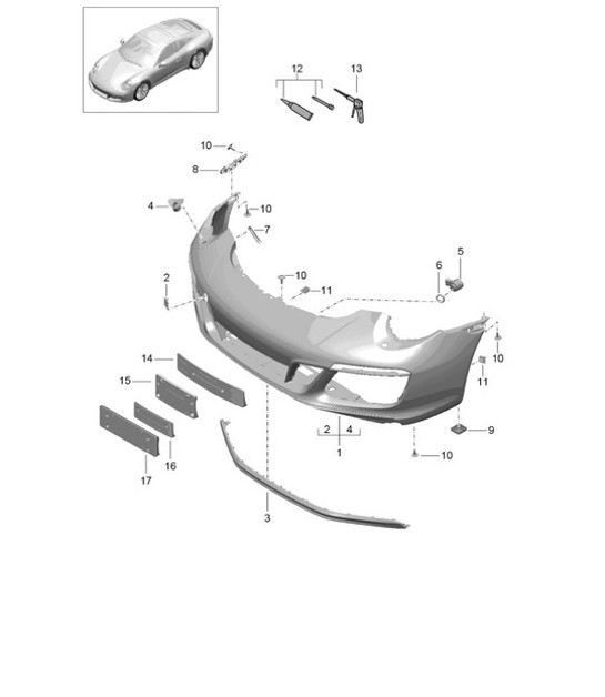 Diagram 802-001 Porsche Cayman 987C / 981C (2005-2016) Body