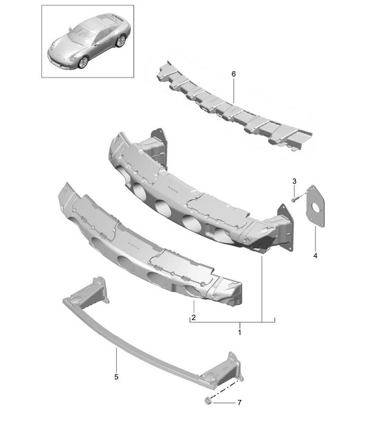 FRONT Bumper carrier  991.2 Carrera 2017-19