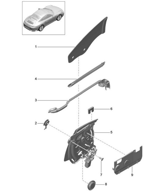 Diagram 805-005 Porsche 997 (911) MK1 2005-2008 Body