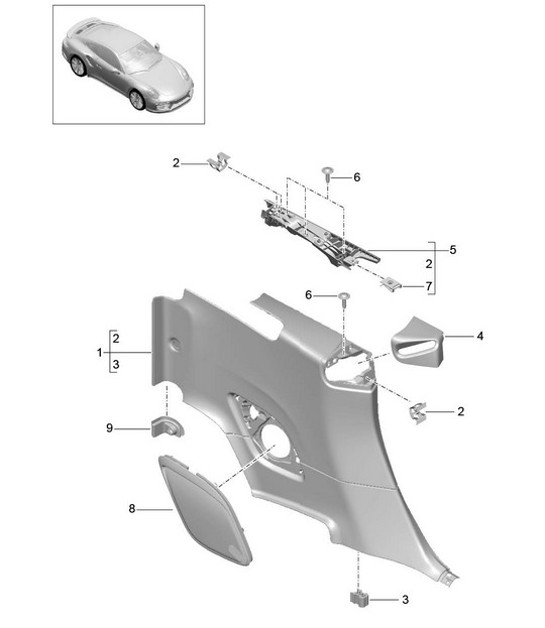 Diagram 807-030 Porsche Macan (95B) MK1 (2014-2018) Body