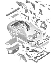 Body / Sound proofing 1 - COUPE - 991.2 Carrera 2017-19