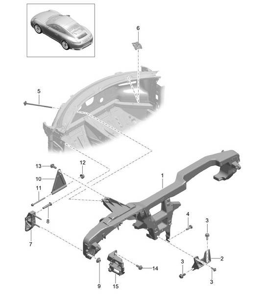 Retaining frame / Dashboard 991.2 Carrtera 2017-19
