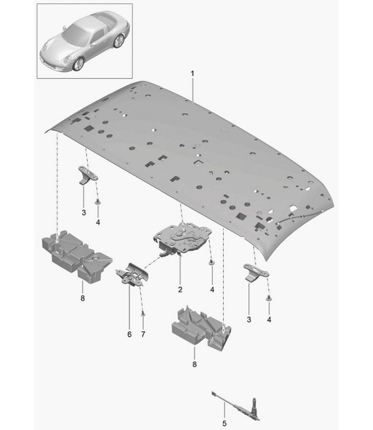 Diagram 811-017 Porsche Cayman 987C / 981C (2005-2016) Body