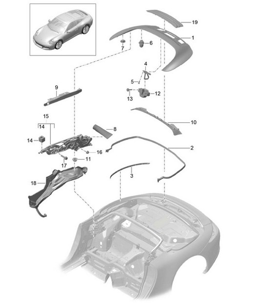 Diagram 811-060 Porsche Macan (95B) MK1 (2014-2018) Body