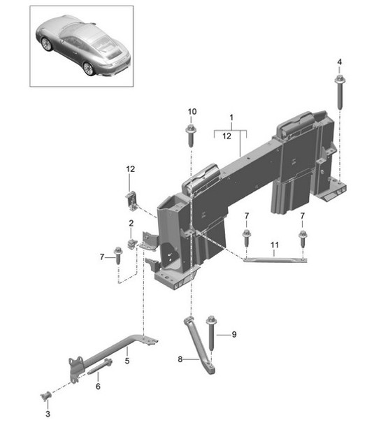 Diagram 811-070 Porsche 997 (911) MK2 2009-2012 Body