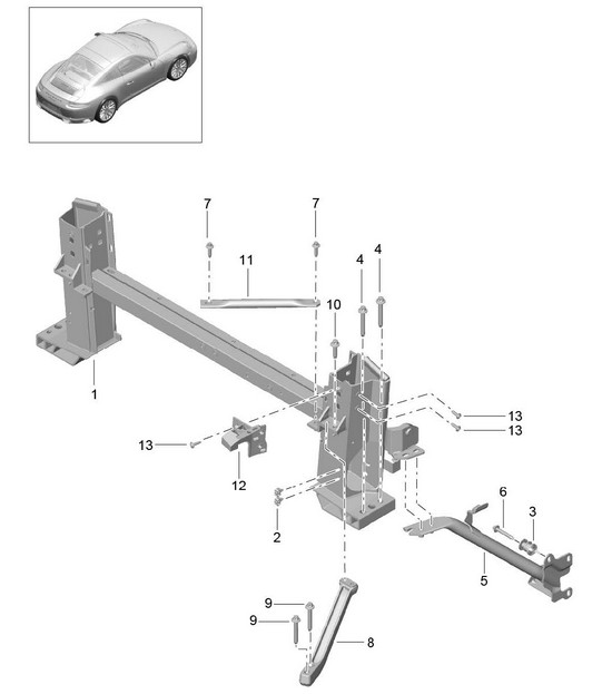 Retaining frame and Accessories - TARGA - 991.2 2017-19