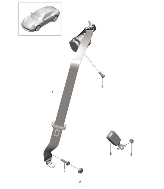 Diagram 812-005 Porsche 997 (911) MK1 2005-2008 Body