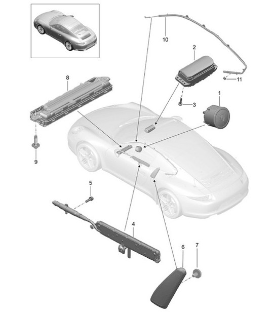 Diagram 812-050 Porsche Macan (95B) MK1 (2014-2018) Body
