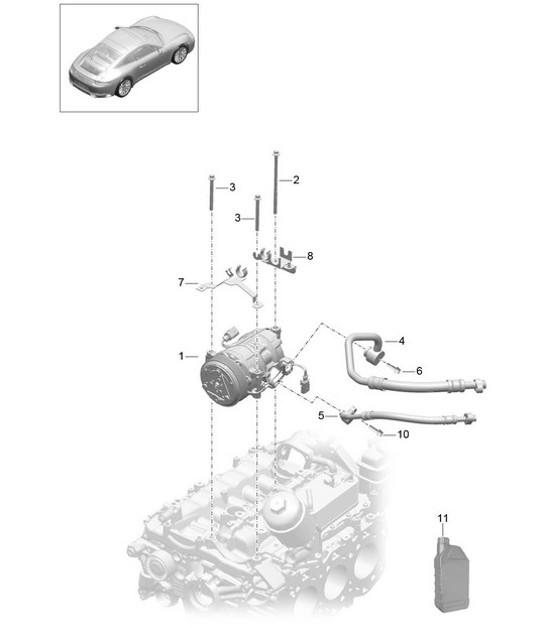 Diagram 813-040 Porsche 997 (911) MK1 2005-2008 Body
