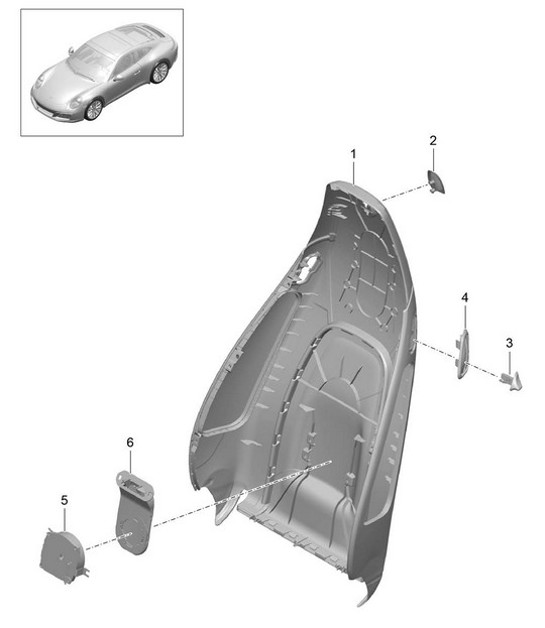 Diagram 817-004 Porsche 997 (911) MK1 2005-2008 Body