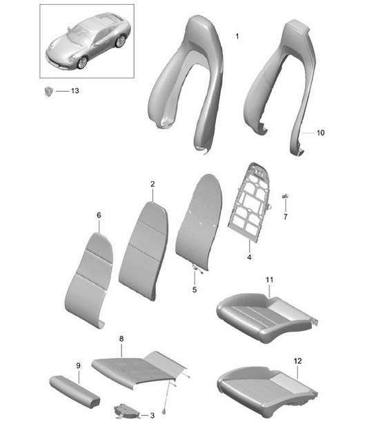 Diagram 817-017 Porsche 911 & 912 (1965-1989) Body