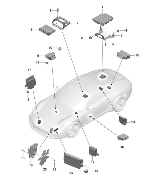 Control units 991.2 Carrera 2017-19