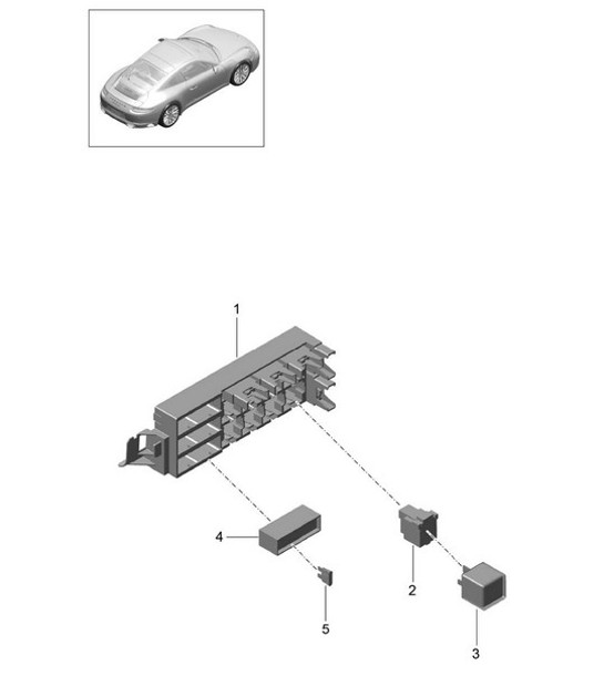 Diagram 902-001 Porsche Macan (95B) MK1 (2014-2018) Electrical equipment