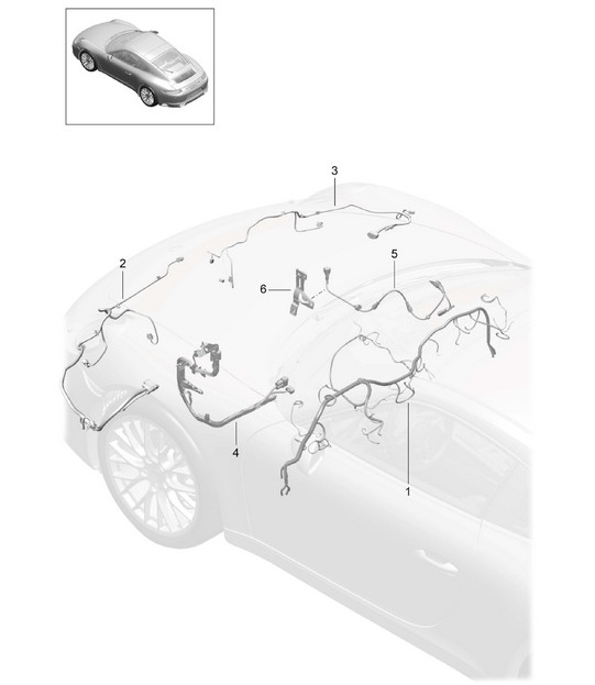 Wiring looms / Dashboard / Trim / Cover / Steering / Front axle - FRONT - 991.2 Carrera 2017-19