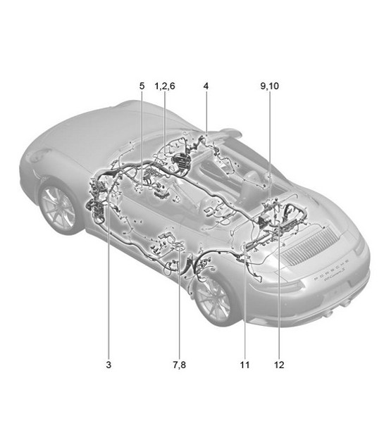 Diagram 902-060 Porsche 991 (911) MK2 2016-2019 Electrical equipment