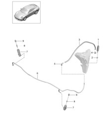 Headlight washer system - PR:288 - 991.2 Carrera 2017-19
