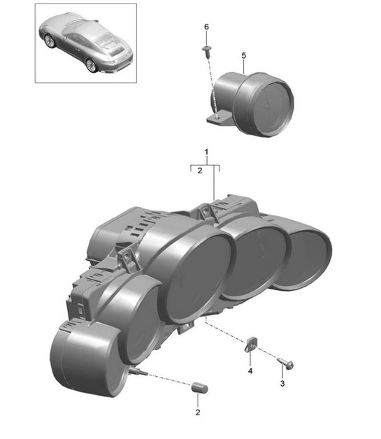 Diagram 906-001 Porsche 911 & 912 (1965-1989) Electrical equipment