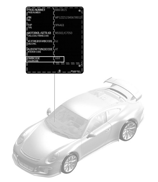 Paint touch-up applicator / Paints 991 991 R/GT3/RS 2014-21