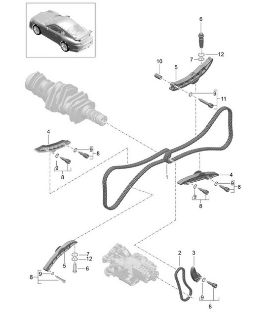 Diagram 103-015 Porsche Cayman 718C (982C) 2017>> Engine
