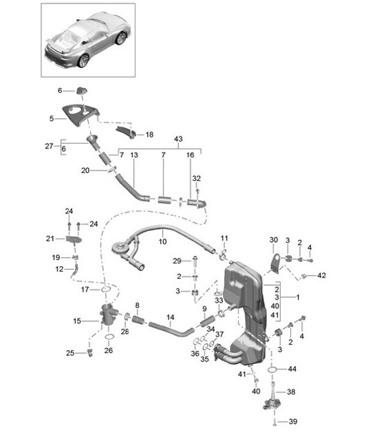 Diagram 104-005 Porsche Panamera 971 MK1 (2017-2020) 