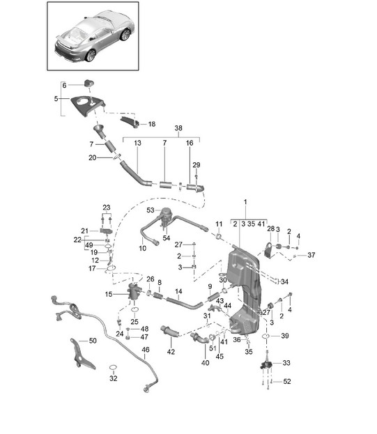 Engine (oil press./lubrica.) / Oil tank (Model: DGGA,DGGB, DNS,DSD) 991 GT3 4.0L 2014-21