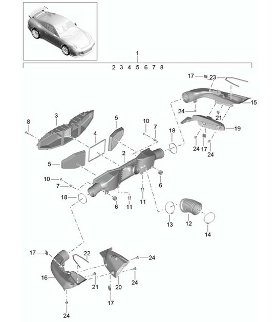 Diagram 106-005 Porsche Macan (95B) MK1 (2014-2018) Engine
